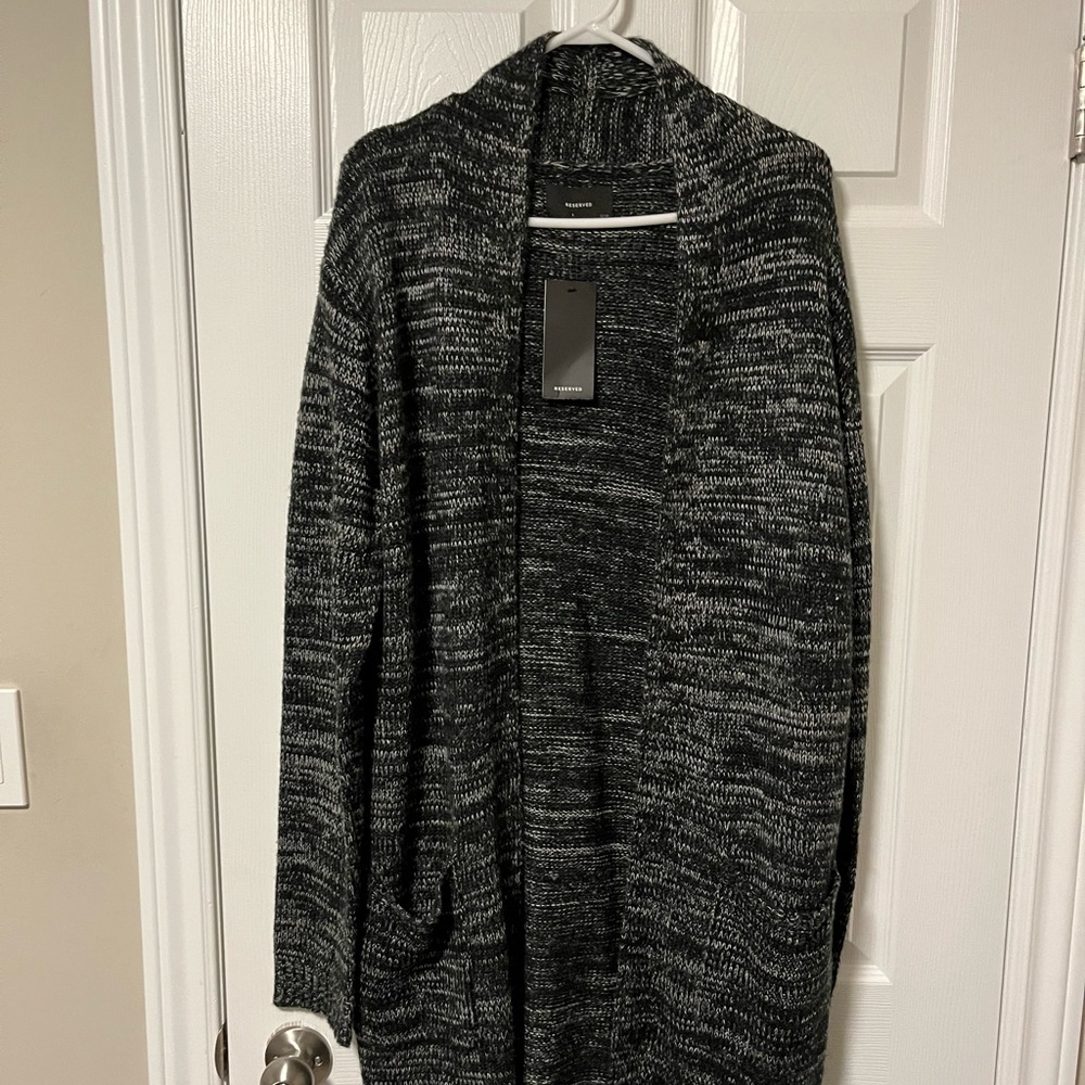 Reserved Never Worn Mens Long Cardigan S/M